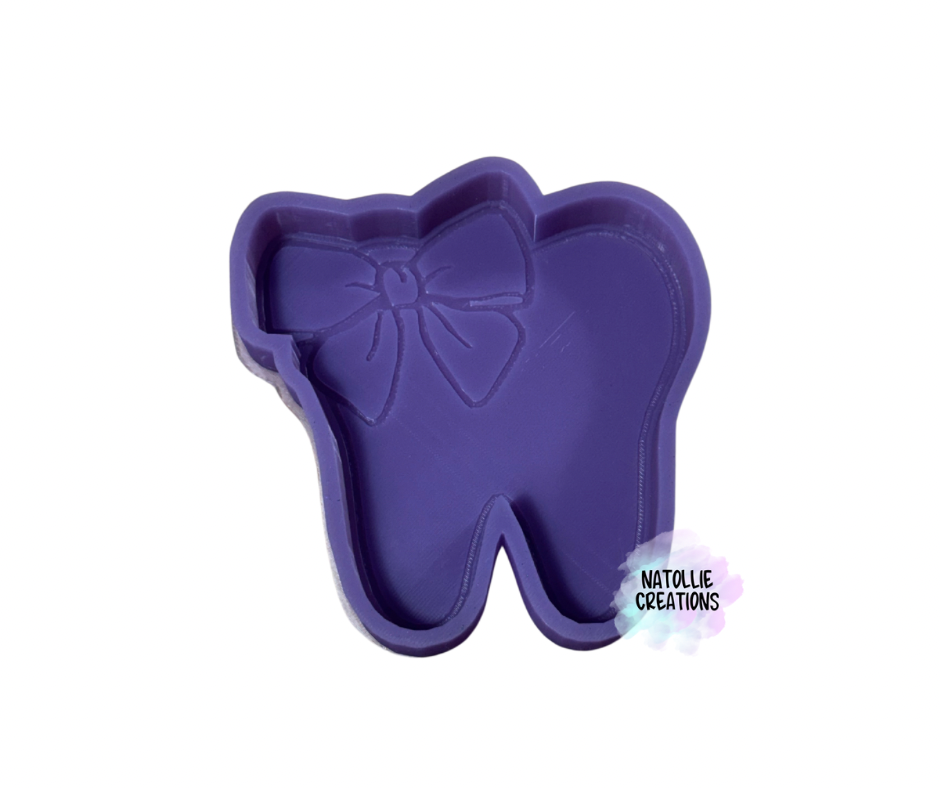 Tooth W/ Bow Freshie Silicone Mold