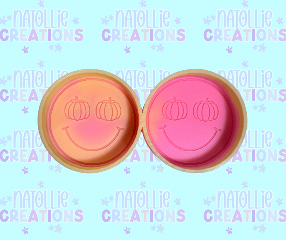 Pumpkin Smiley Face Vent Clip Freshie Silicone Mold