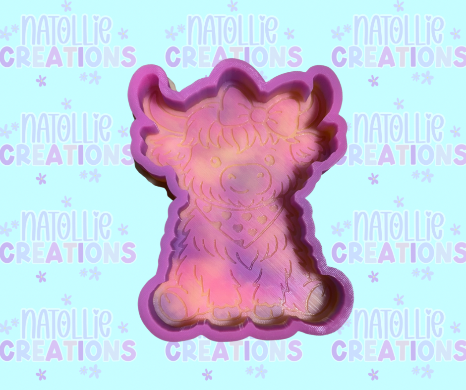 Heart Bandana Highland Freshie Silicone Mold