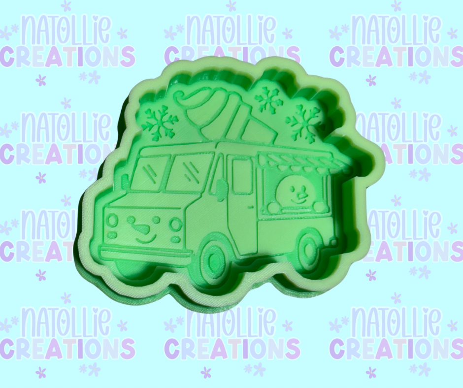 Winter Ice Cream Truck Freshie Silicone Mold