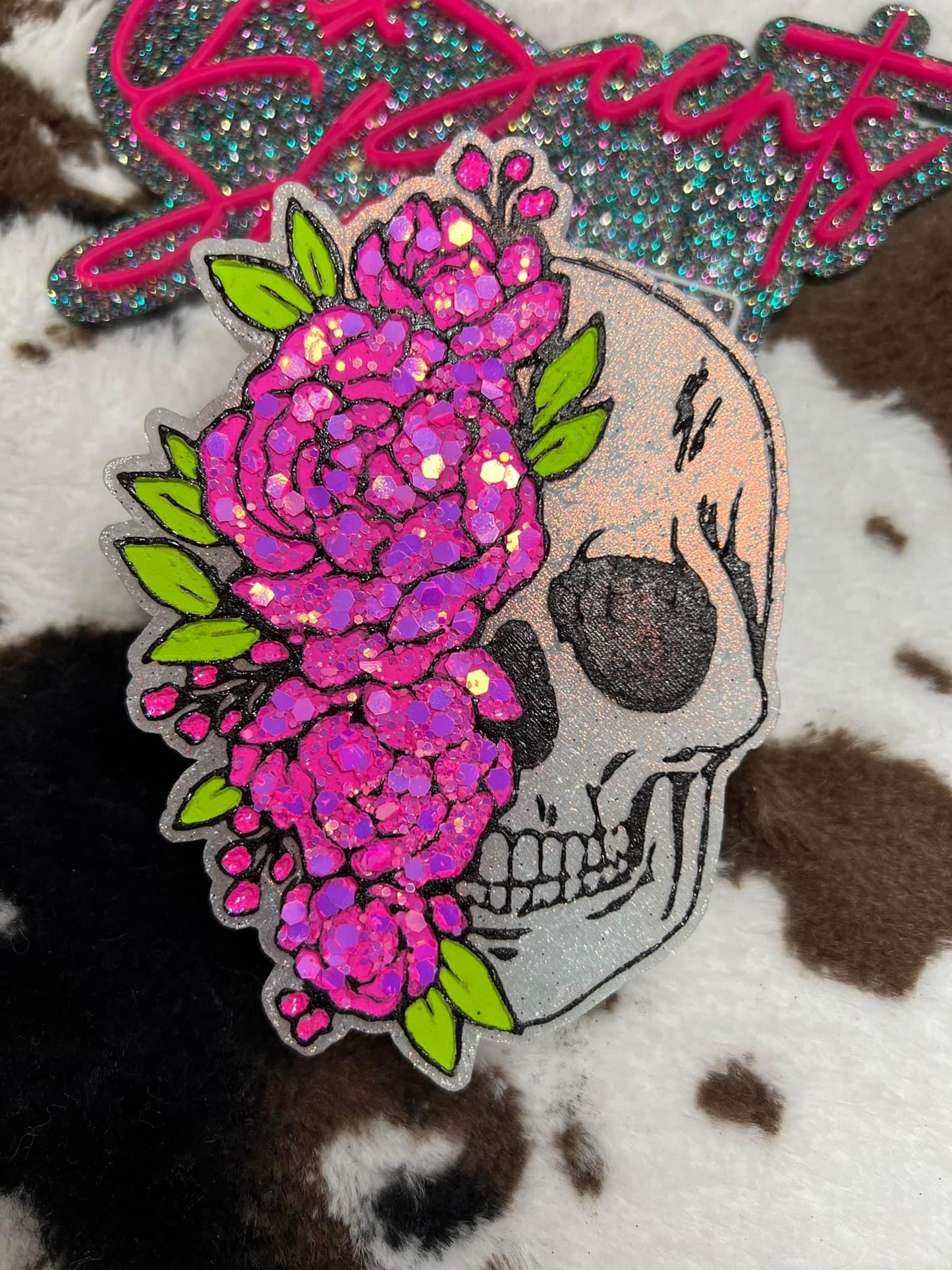 Floral Skull Freshie Silicone Mold
