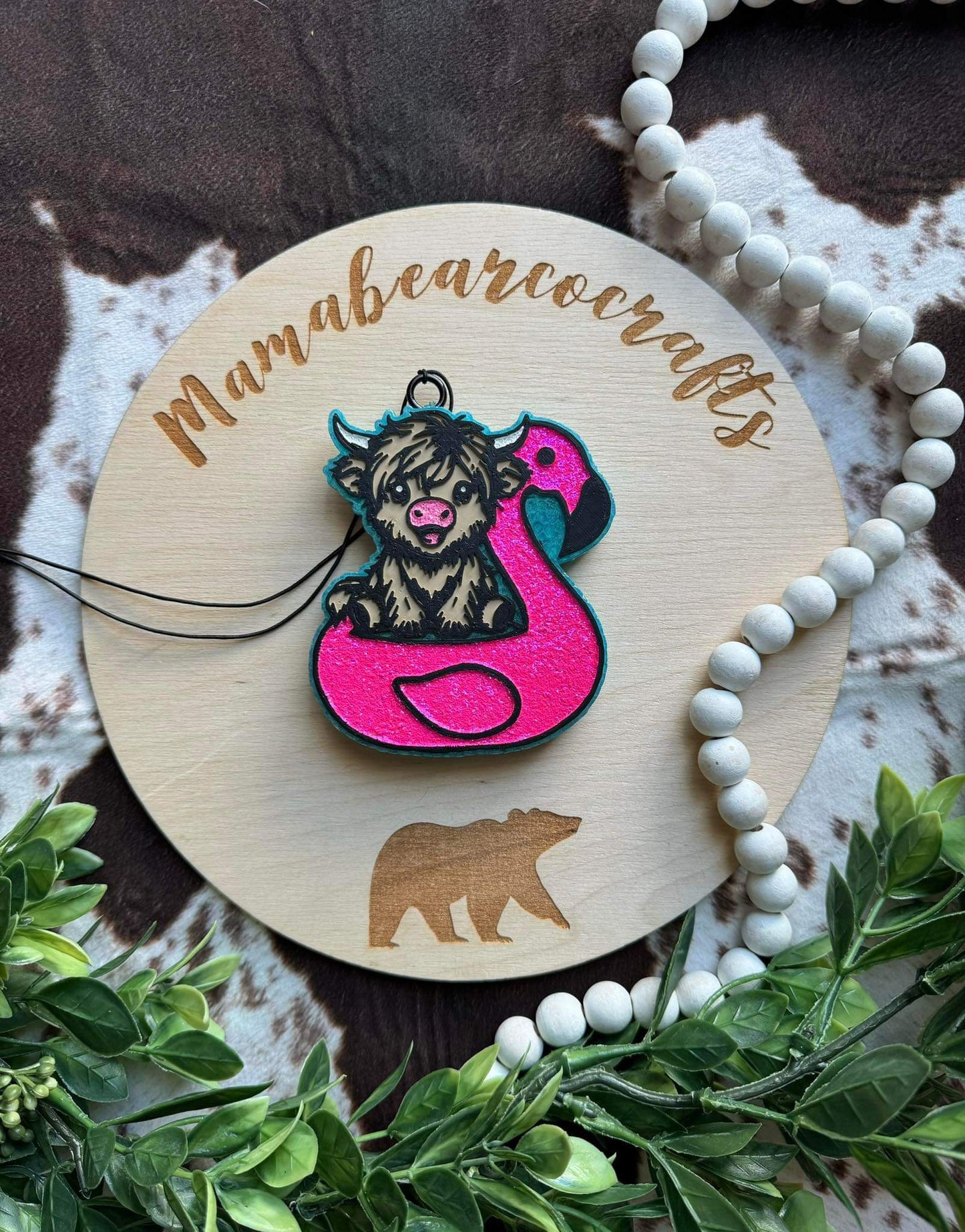 Highland On Flamingo Floatie Freshie Silicone Mold