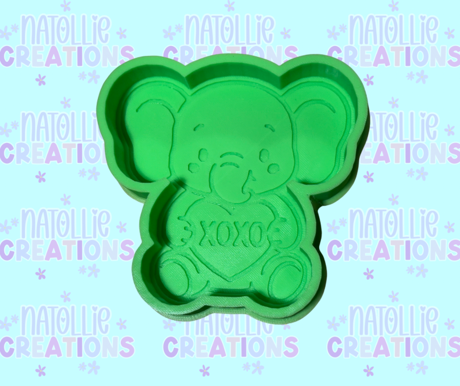 XOXO Elephant Freshie Silicone Mold