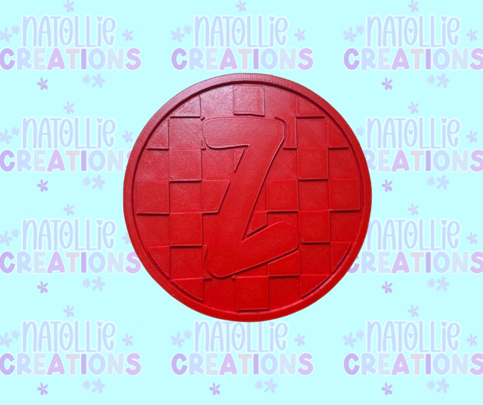 Checkered Alphabet Insert Freshie Silicone Mold