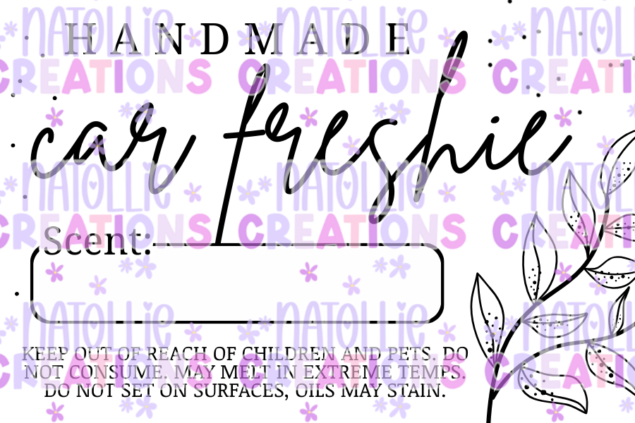 NEUTRAL - 3 x 2 Thermal Freshie Scent Labels