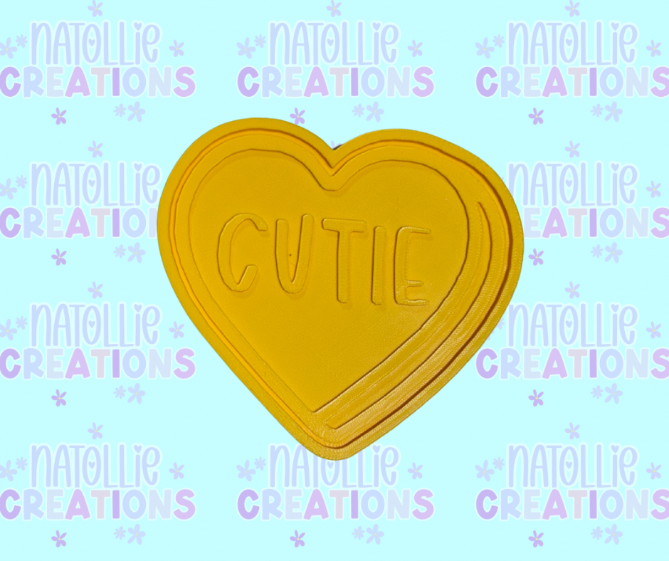 Conversation Heart + Inserts Freshie Silicone Mold