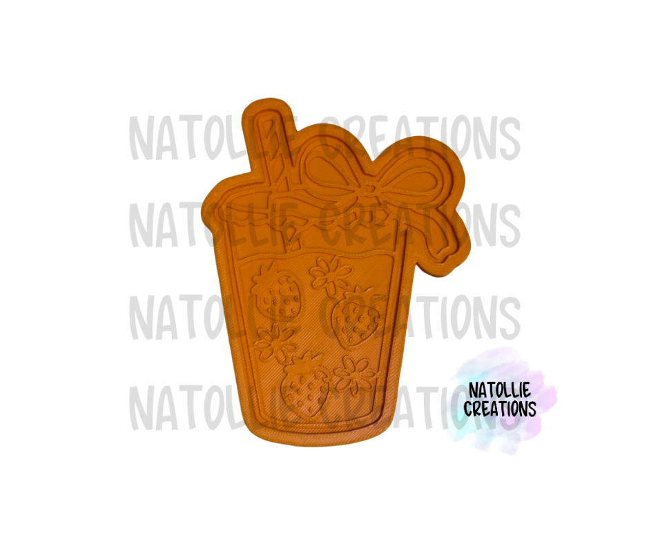 Drink W/ Bow + Inserts Freshie Silicone Mold