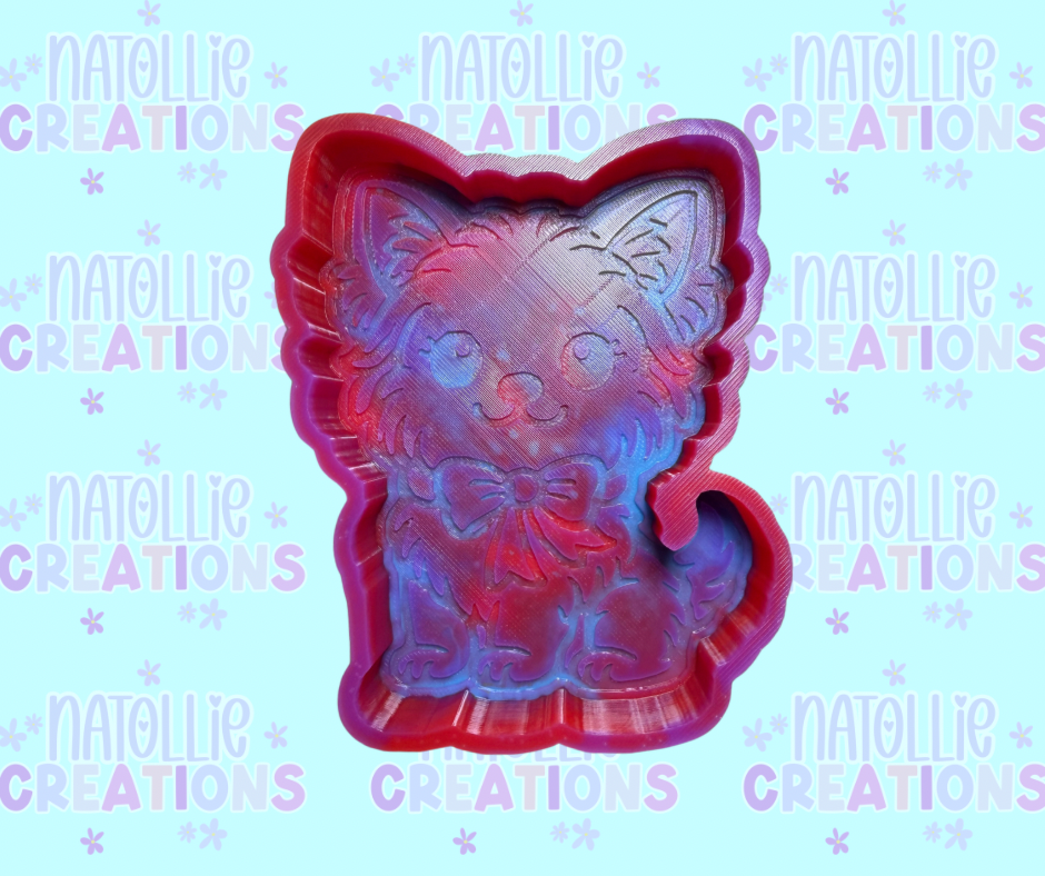 Yorkie W/ Bow Freshie Silicone Mold
