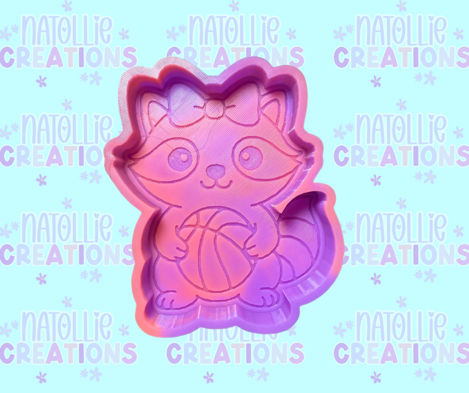 Basketball Raccoon Freshie Silicone Mold