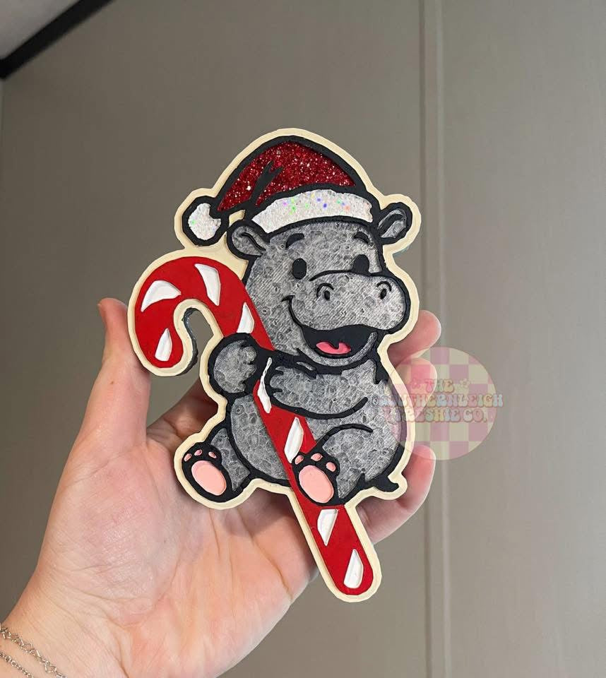 Peppermint Hippo Freshie Silicone Mold