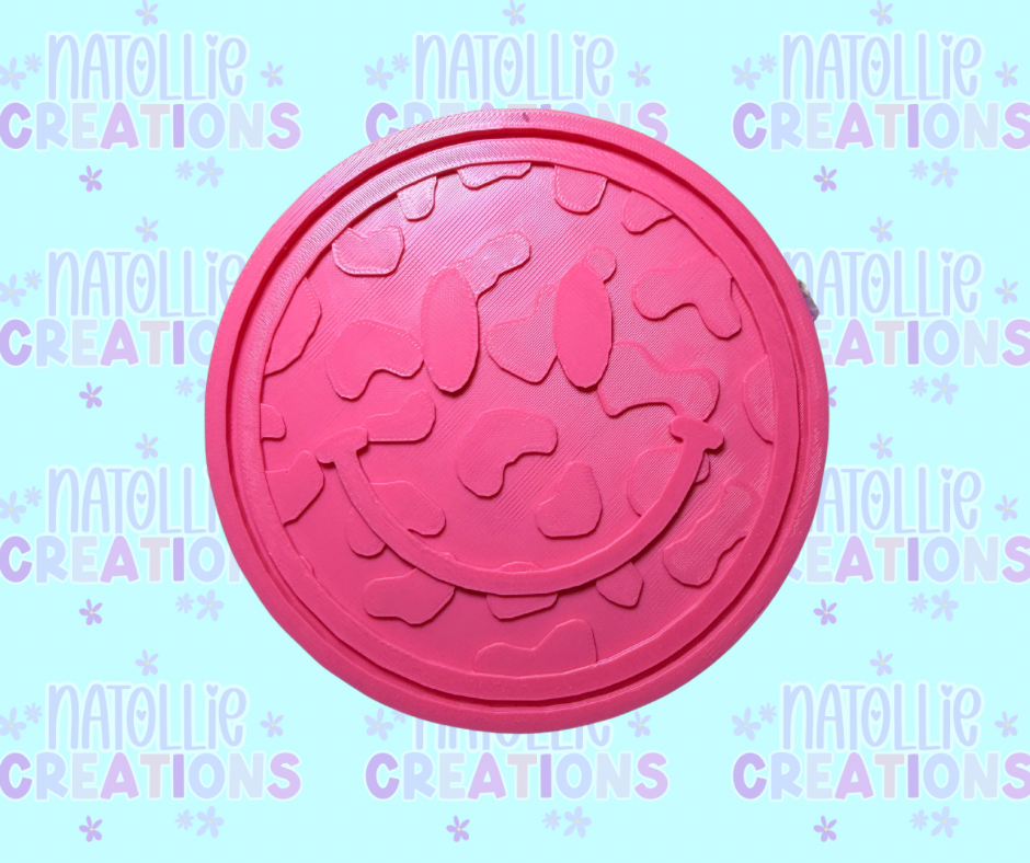 Cheetah Print Smiley Insert Freshie Silicone Mold