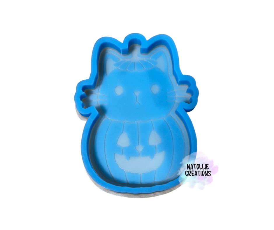 Cat In Pumpkin Freshie Silicone Mold