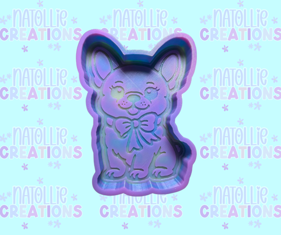 Frenchie W/ Bow Freshie Silicone Mold