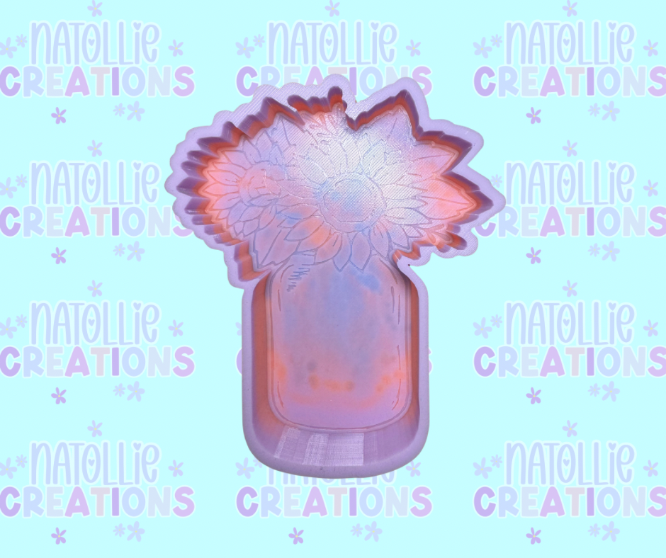 Mason Jar Flowers Freshie Silicone Mold