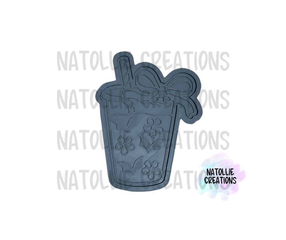 Drink W/ Bow + Inserts Freshie Silicone Mold
