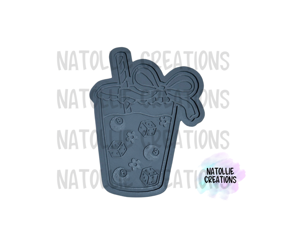Drink W/ Bow + Inserts Freshie Silicone Mold