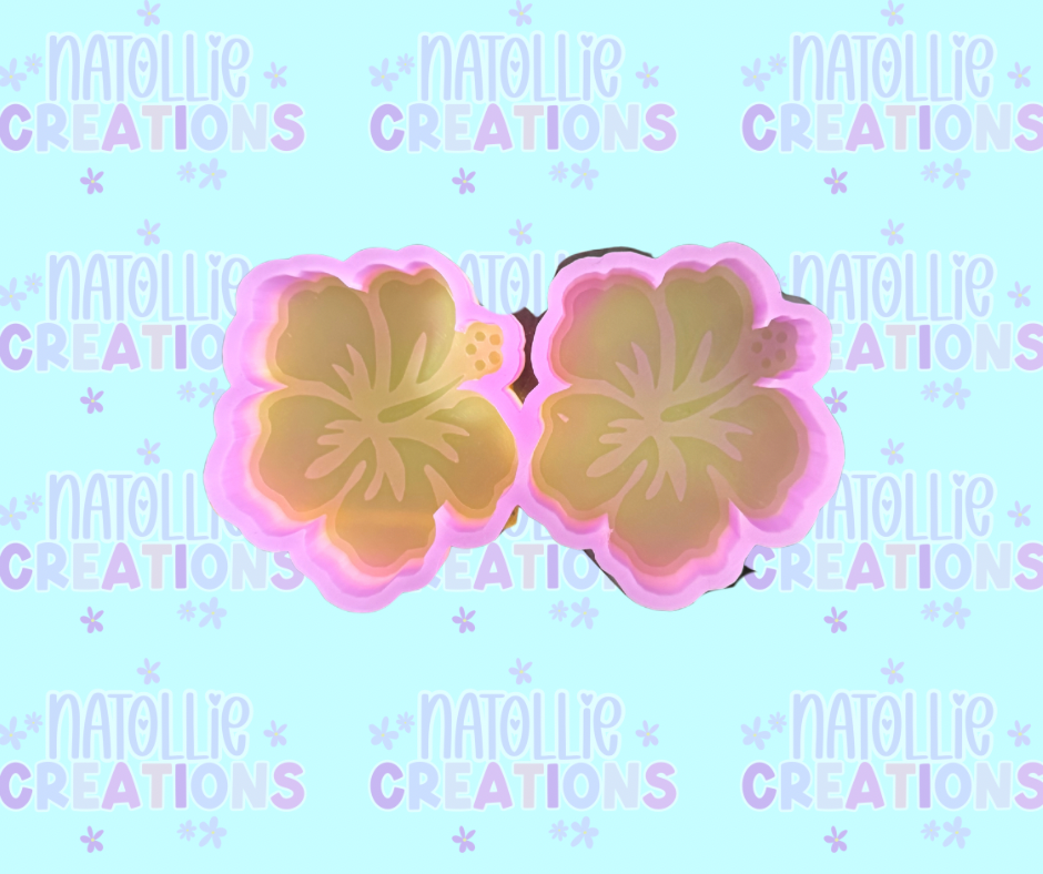 Hibiscus Vent Clip Freshie Silicone Mold