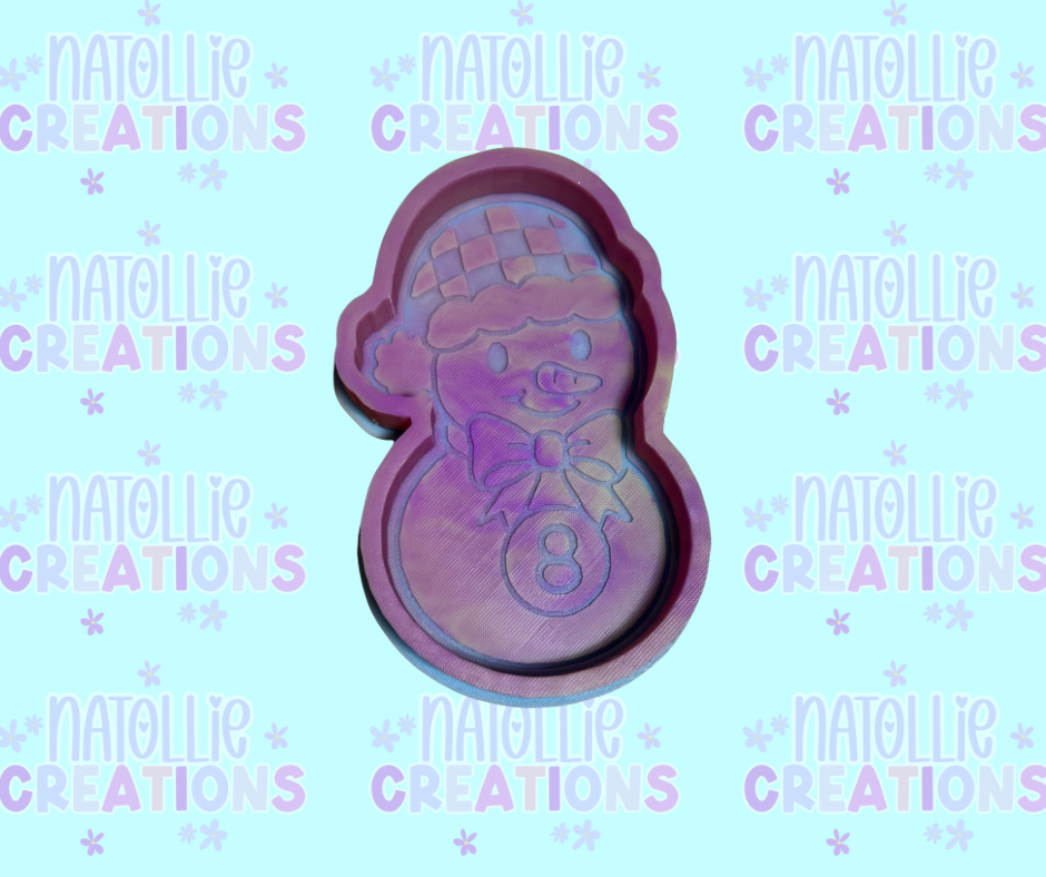 8 Ball Snowman Freshie Silicone Mold