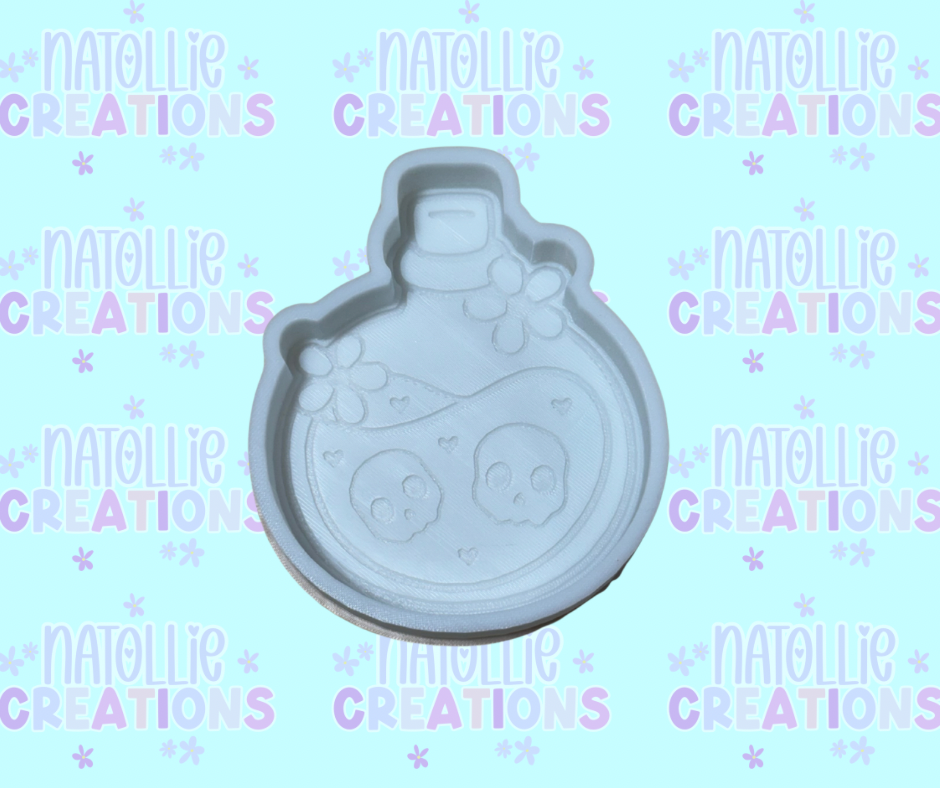 Skull Potion Bottle Freshie Silicone Mold