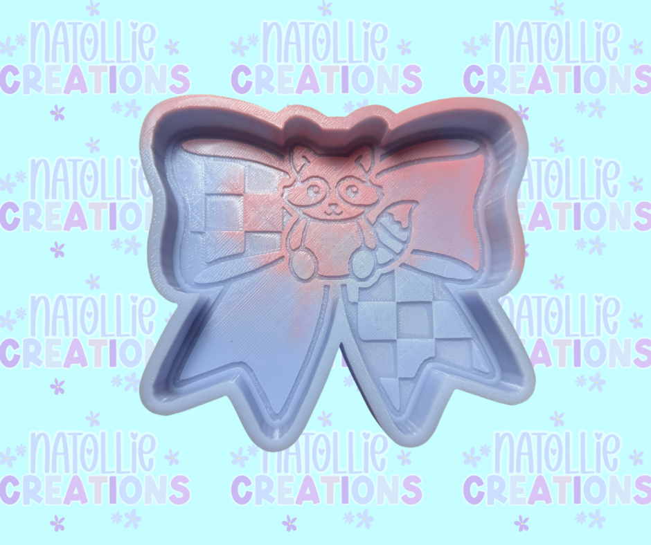 Raccoon Bow Freshie Silicone Mold