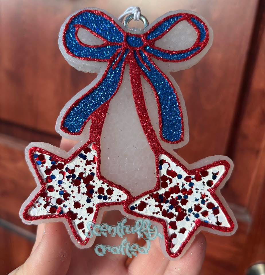 Star Cherry W/ Bow Freshie Silicone Mold