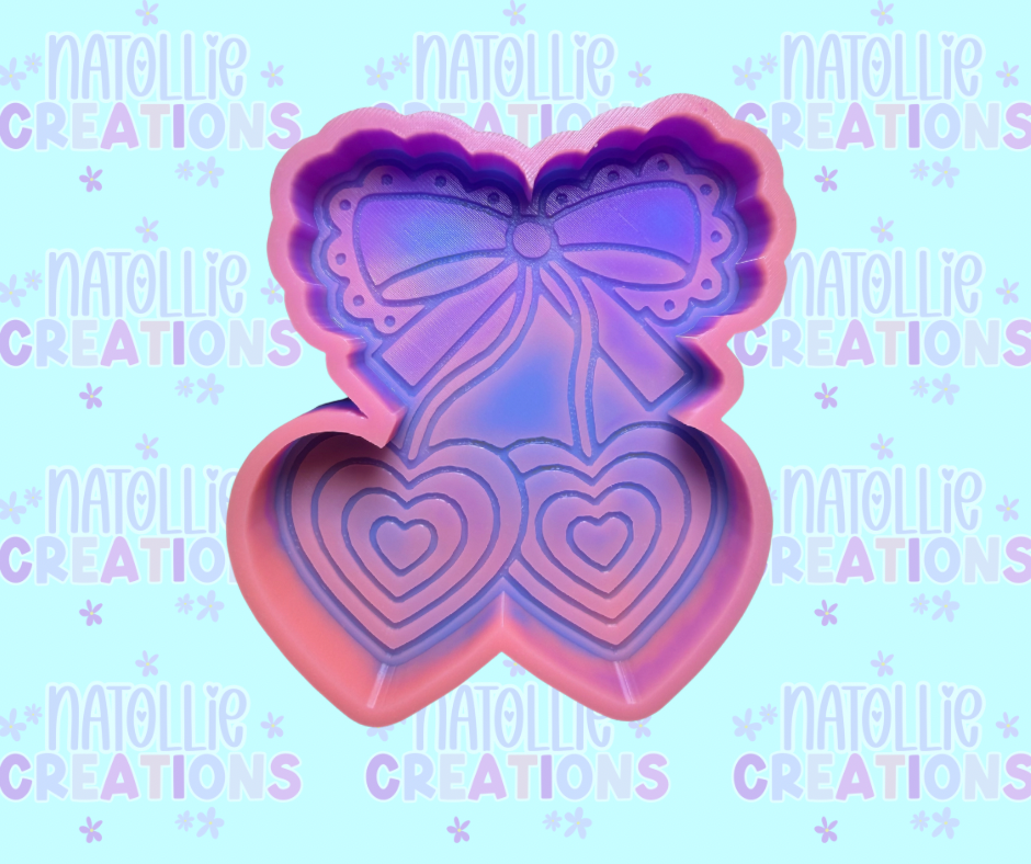 Retro Heart Cherry Freshie Silicone Mold