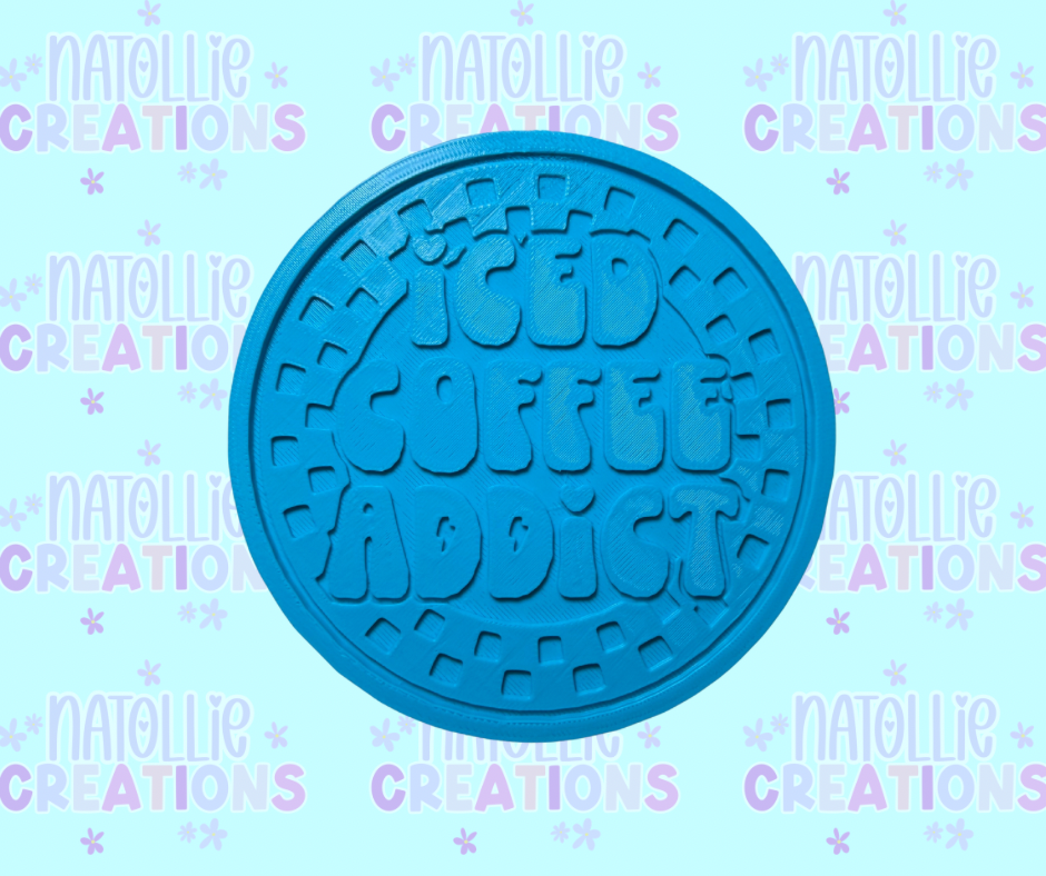 Iced Coffee Addict Insert Freshie Silicone Mold