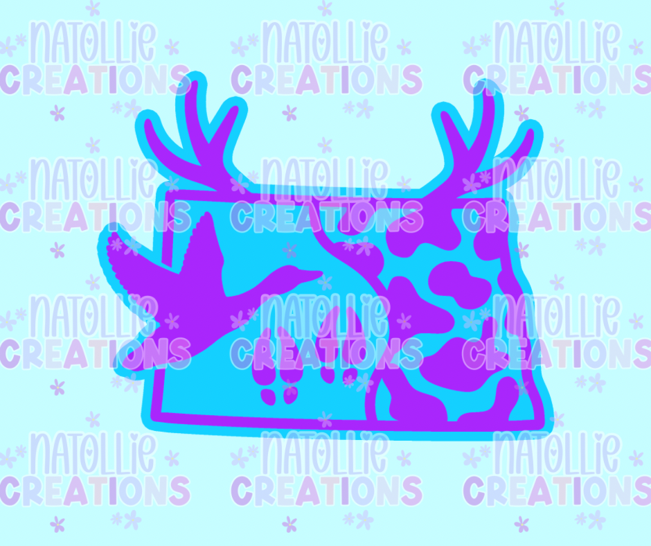 Hunting North Dakota Freshie Silicone Mold