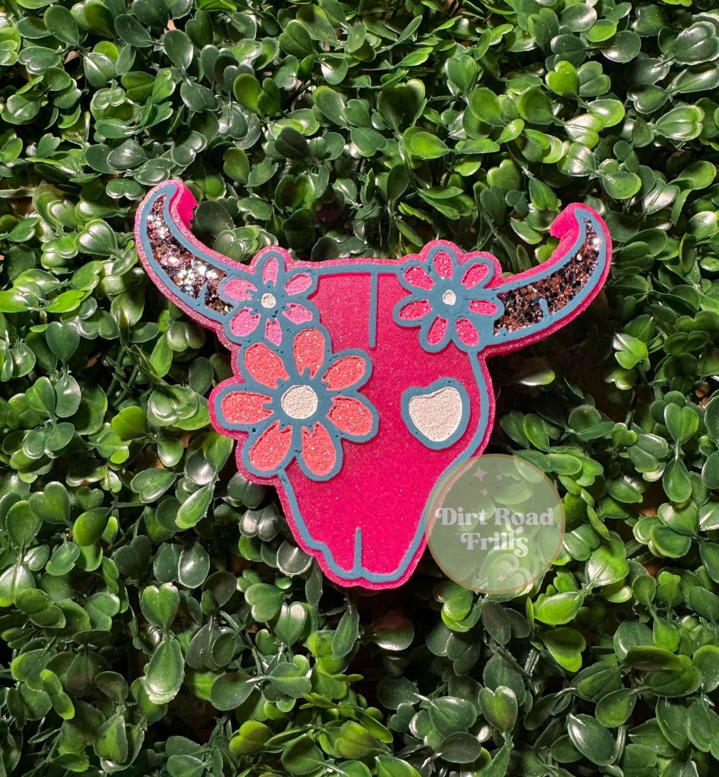 Floral Bull Skull Freshie Silicone Mold