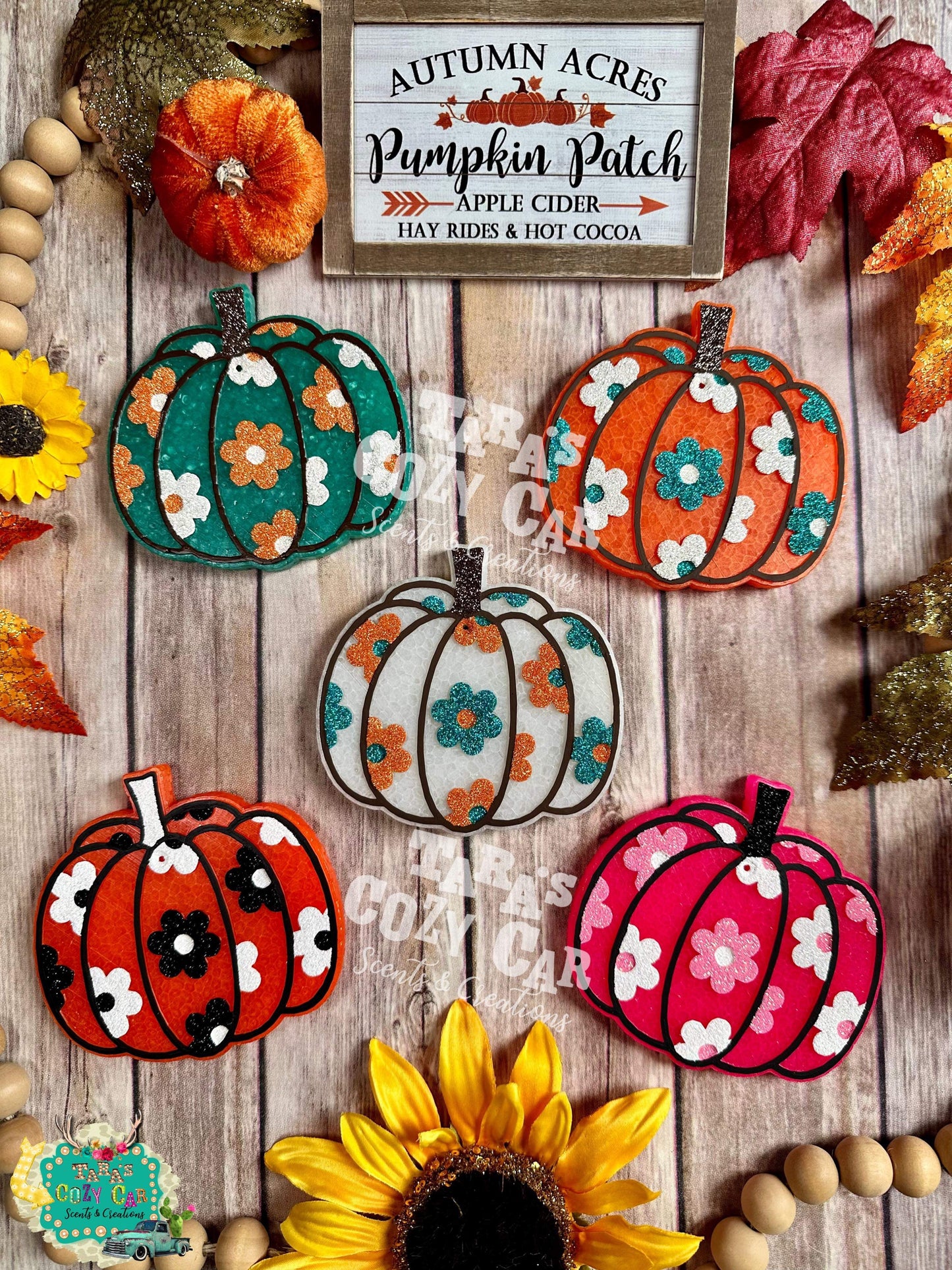 Floral Pumpkin Freshie Silicone Mold