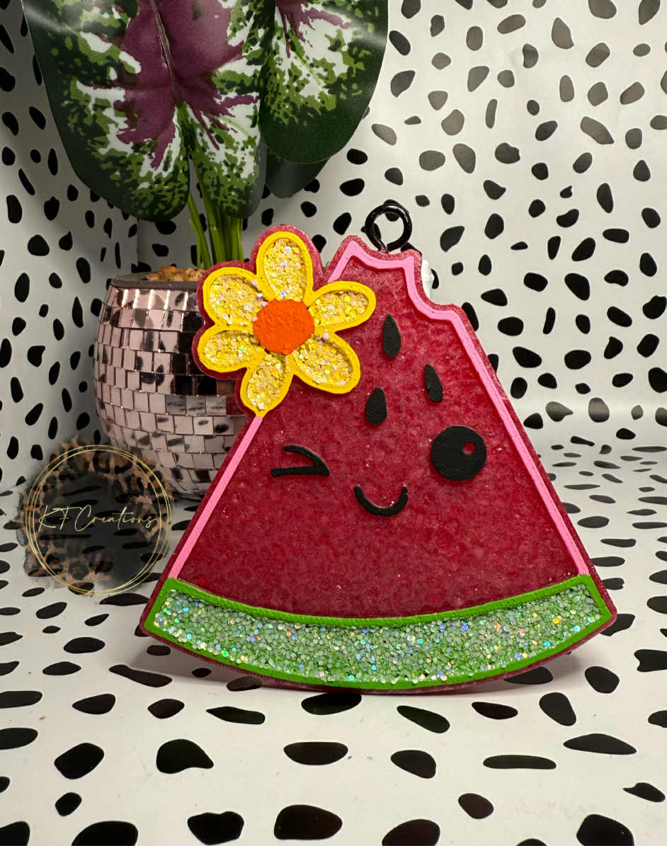 Watermelon W/ Flower Freshie Silicone Mold