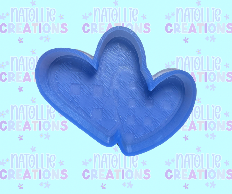 Plaid Heart Freshie Silicone Mold