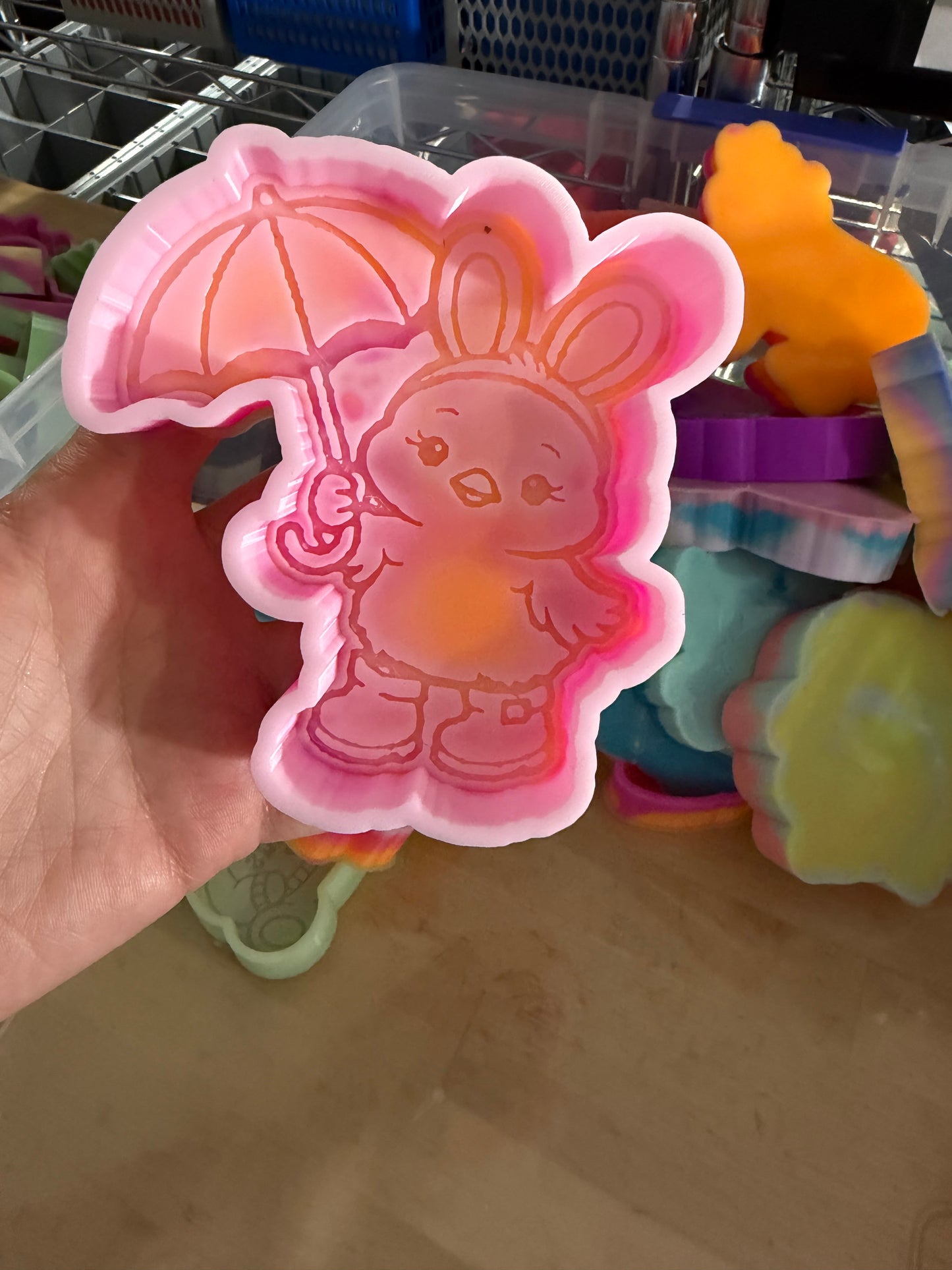 RTS - umbrella bunny chick