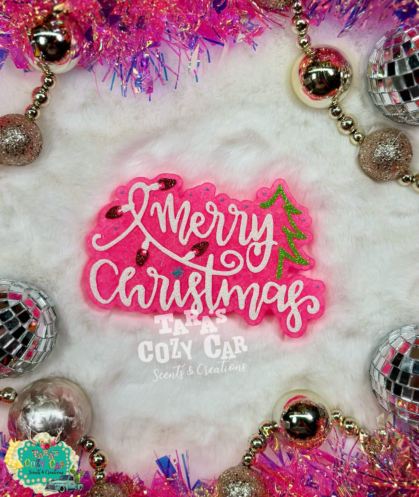 Merry Christmas Freshie Silicone Mold