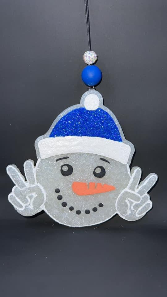 Peace Snowman Freshie Silicone Mold