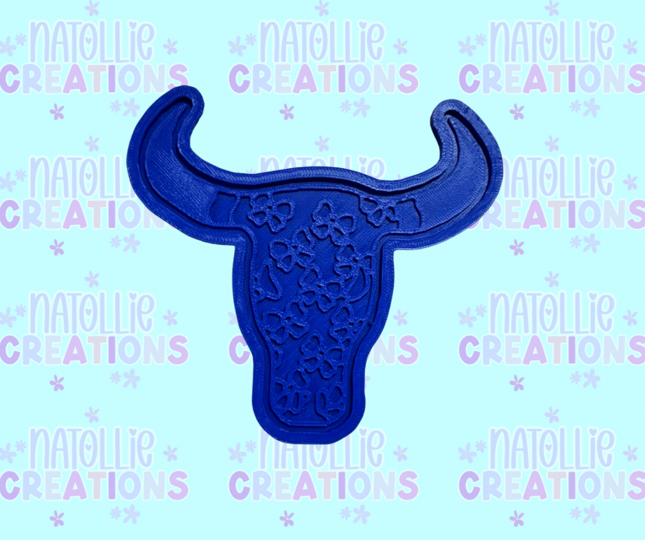 Bull Skull + Inserts Freshie Silicone Mold