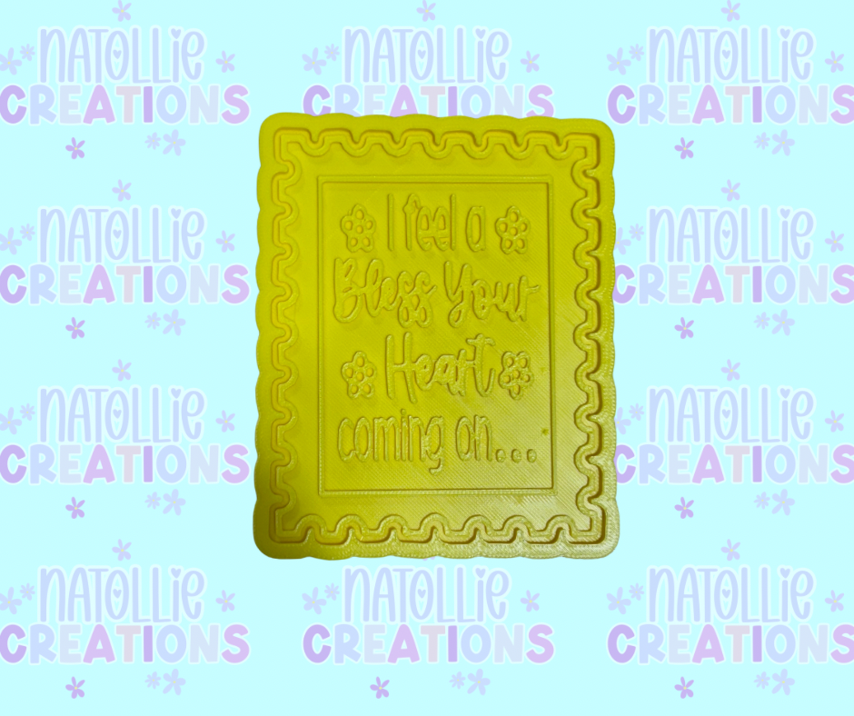 Bless Your Heart Stamp Insert Freshie Silicone Mold