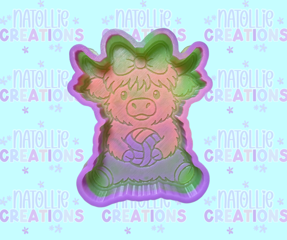 Volleyball Highland Freshie Silicone Mold