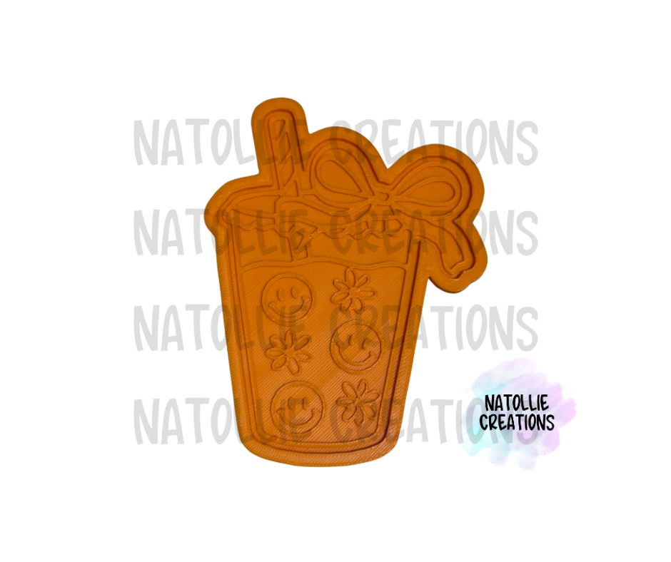 Drink W/ Bow + Inserts Freshie Silicone Mold