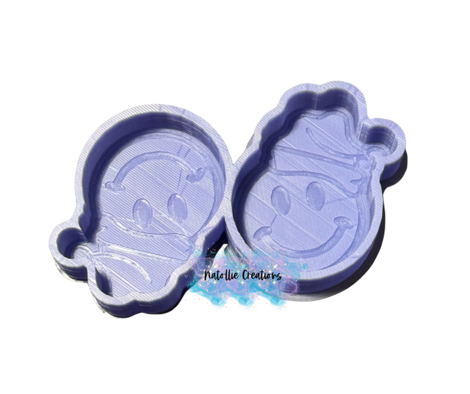 Santa Smiley Vent Clip Freshie Silicone Mold