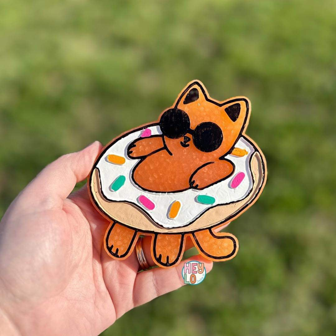 Cat In Floatie Freshie Silicone Mold