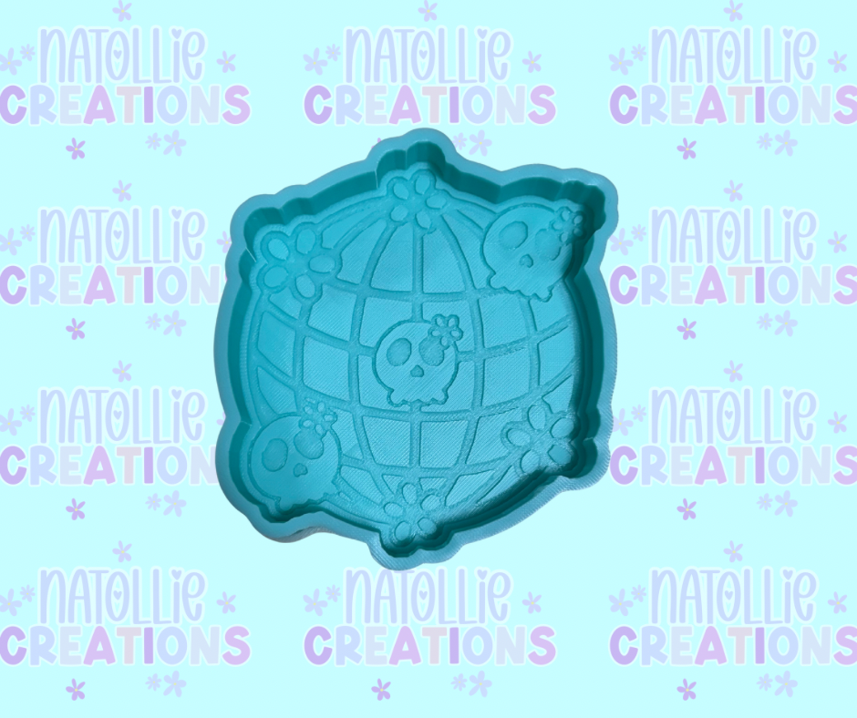 Floral / Skull Disco Freshie Silicone Mold
