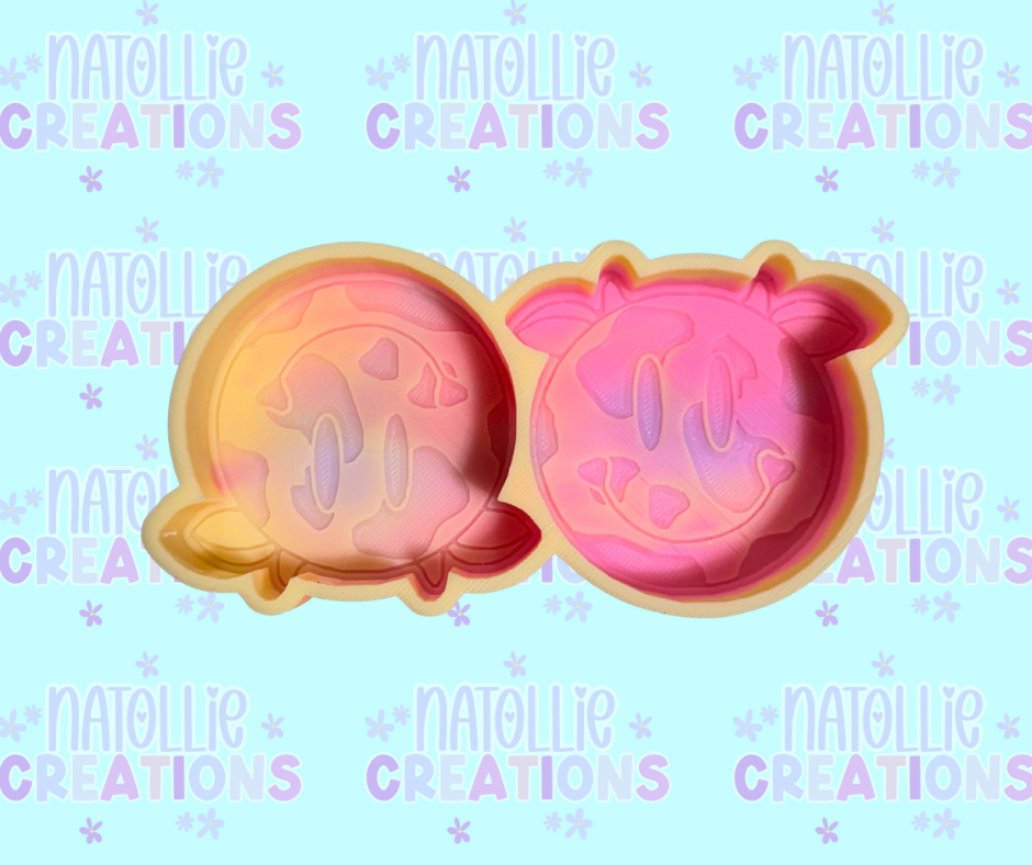 Cow Smiley Vent Clip Freshie Silicone Mold
