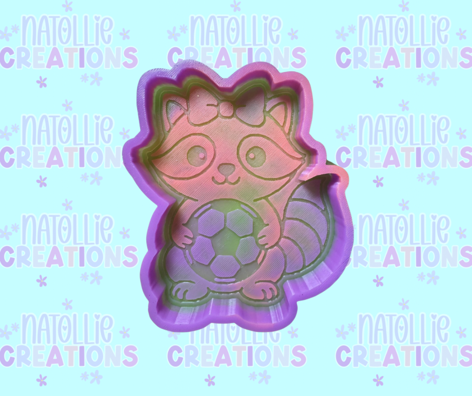 Soccer Ball Raccoon Freshie Silicone Mold