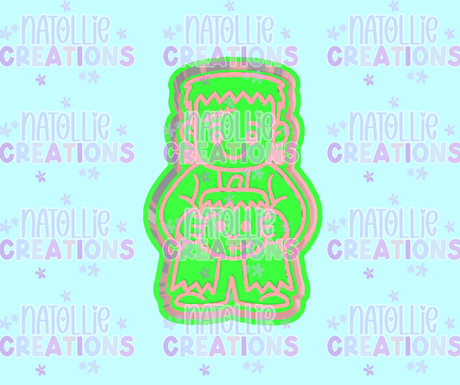Frankenstein W/ Pumpkin Freshie Silicone Mold