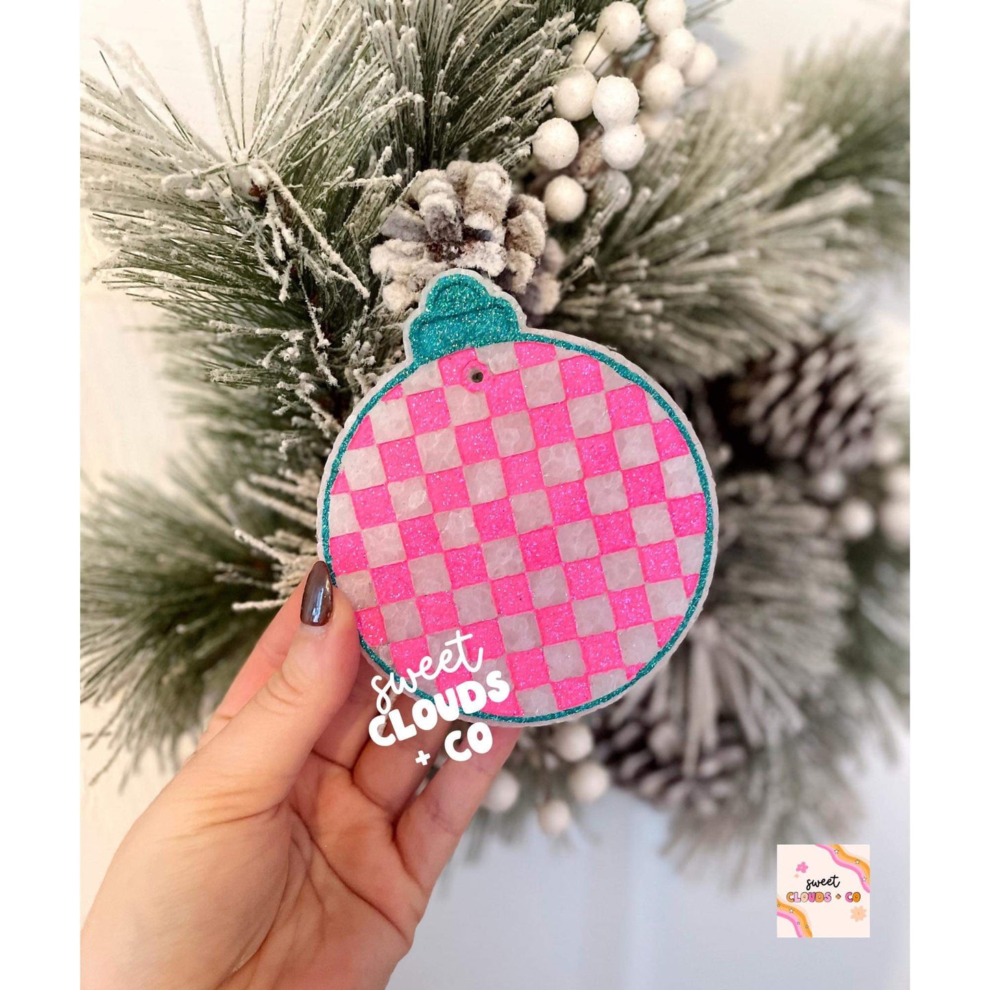 Checkered Ornament Freshie Silicone Mold