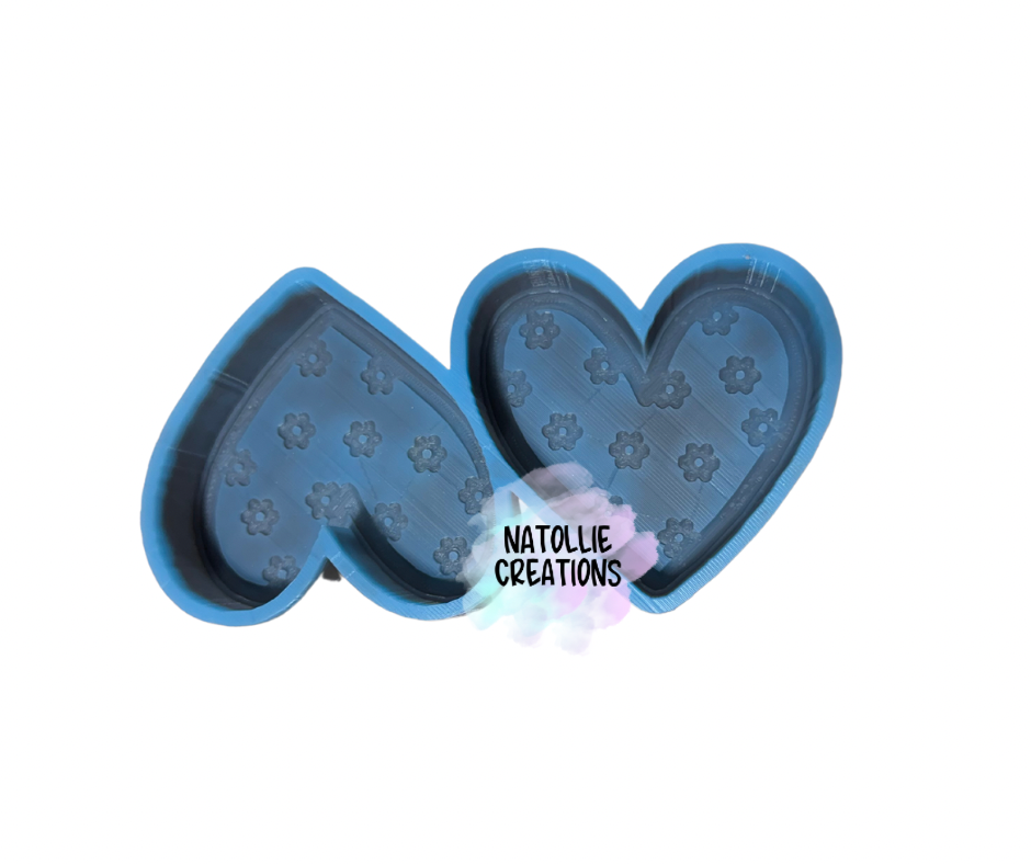 Floral Heart Vent Clip Freshie Silicone Mold