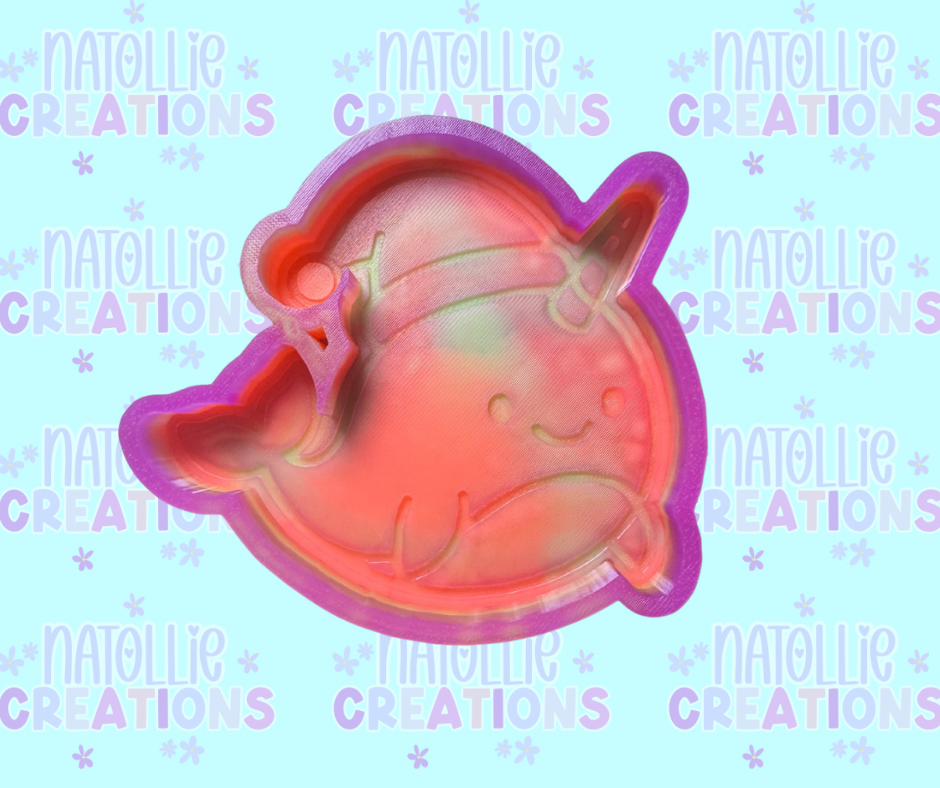 Christmas Narwhal Freshie Silicone Mold