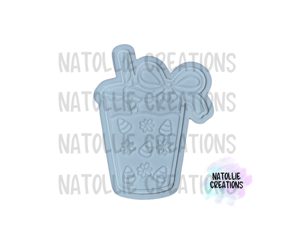 Drink W/ Bow + Inserts Freshie Silicone Mold