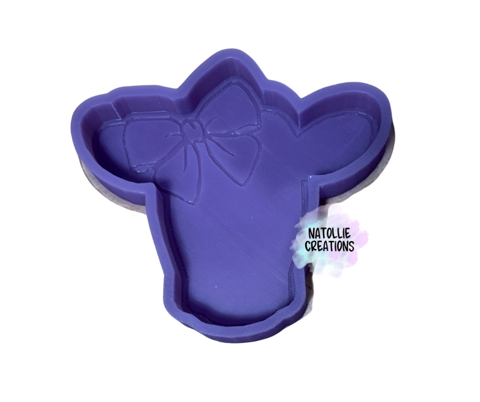 Blank Cow W/ Bow Freshie Silicone Mold